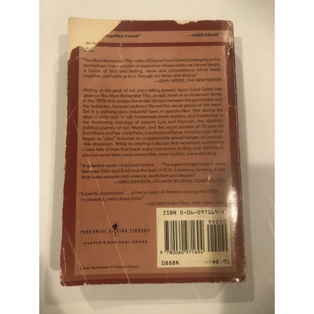 You Must Remember This, Joyce Carol Oates, 1987